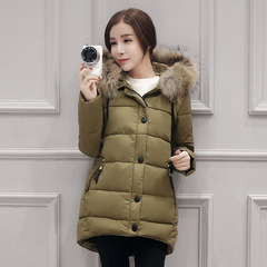 2016冬季新款韩版女装大毛领棉衣修身显瘦保暖加厚羽绒棉服潮