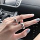包邮VF定制简约极简加粗加厚925纯银光面戒指指环男女情侣款欧美