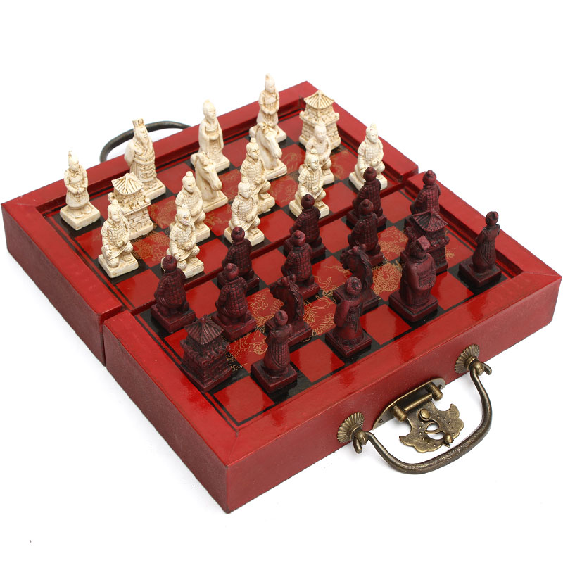 中國風禮品仿古國際象棋小號折疊棋盤立體人物兵馬俑象棋便攜特價在類目 運動/瑜伽/健身/球迷用品, 麻將/棋牌/益智類, 國際象棋中 - 來自Buy2taobao.com提供專業的淘寶代購服務