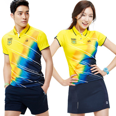 2016韩国羽毛球服套装男女款短袖T恤裤裙 团队比赛服团购