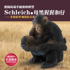 【推荐】正品德国Schleich 思乐 黑猩猩妈妈和宝宝 动物模型14679