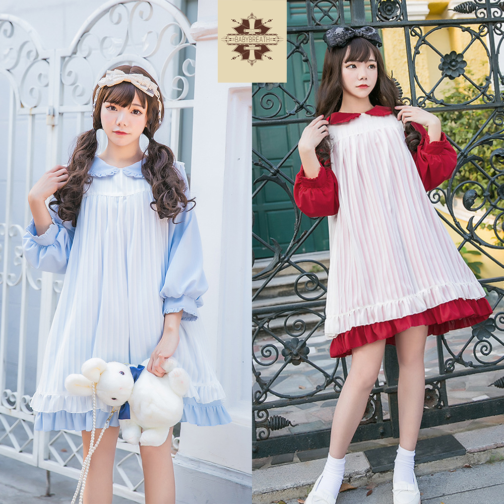 洛麗塔春季新款洋裝公主裙少女風甜美lolita軟妹日系 藍白愛麗絲在類目 女裝/女士精品, 連衣裙中 - 來自Buy2taobao.com提供專業的淘寶代購服務