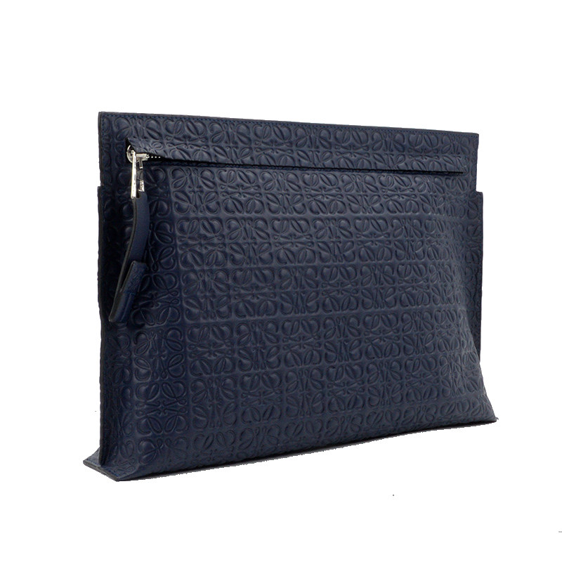 [9.9新]未使用罗意威loewe蓝色牛皮手包