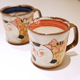 现货日本进口有田烧波佐见三只猫咪手绘招财猫马克杯咖啡杯水杯子