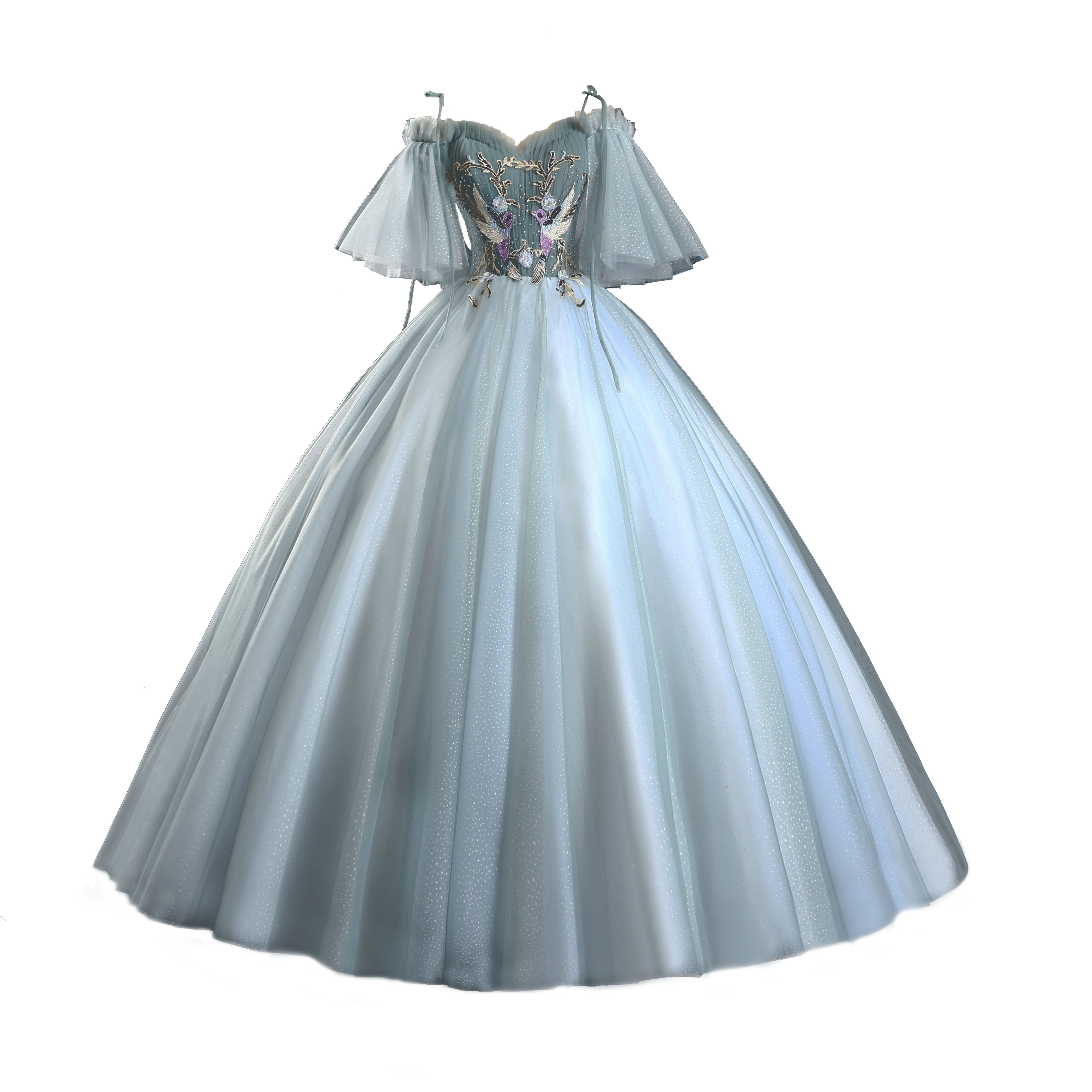 新款声乐学生艺考独唱礼服长款美声蓬蓬裙舞台主持演出服显瘦礼服