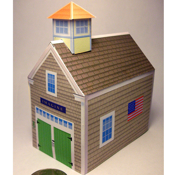 儿童手工折纸DIY拼装立体3D纸质模型小屋迷你小房子建筑仓库制作