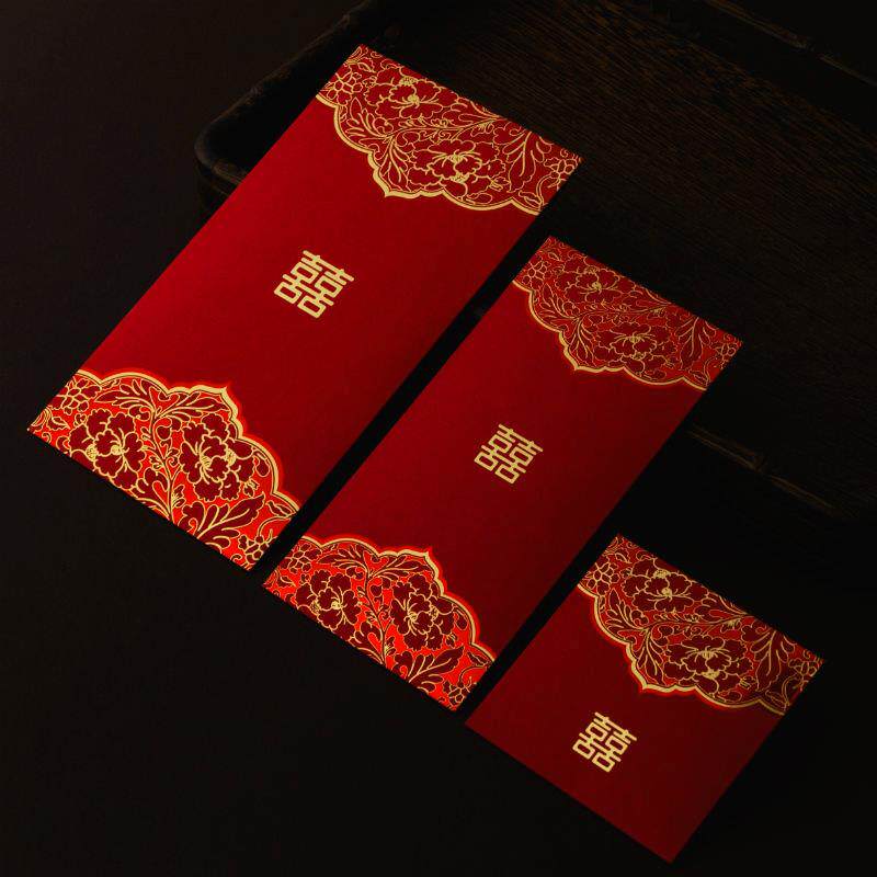 中式新款烫金大号万元塞门小号红包创意结婚婚礼娶亲利是封