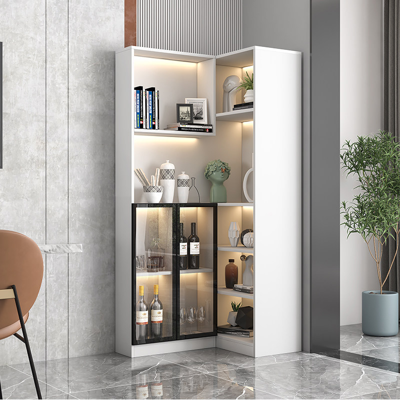 转角柜客厅现代简约角柜三角边柜墙角柜置物架收纳柜拐角书柜柜子