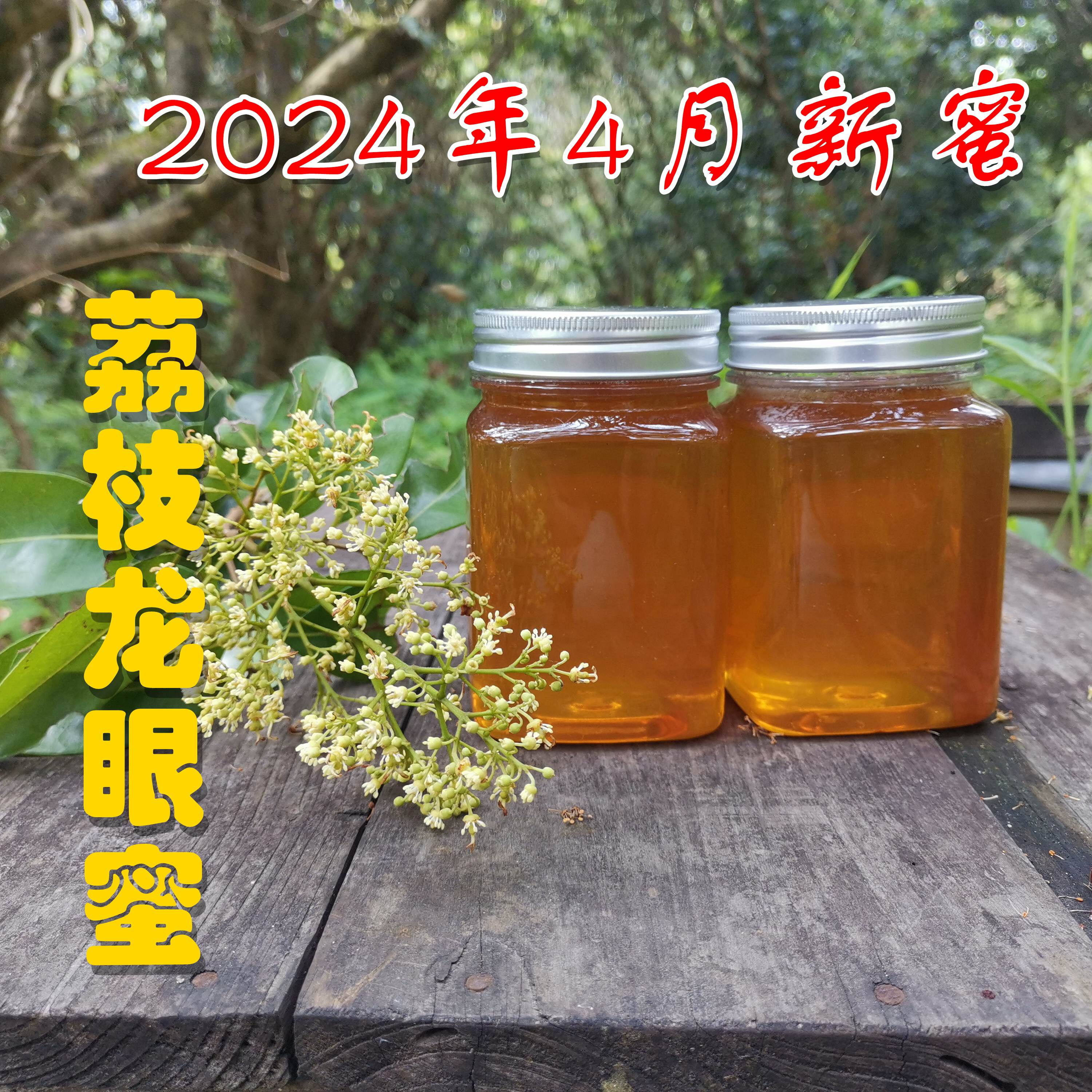 2024年4月新蜜，从化荔枝龙眼蜜，原蜜无加工中蜂土蜂蜜绿湖蜂农