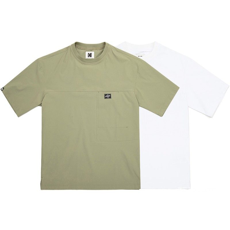 韩国代购kodak2021男女时尚休闲潮牌上衣圆领纯色短袖韩版t恤