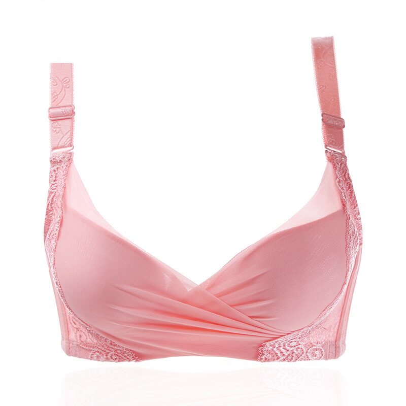 性感女士胸罩小胸金包银内衣平胸加厚款厚杯无钢圈聚拢调整型文胸