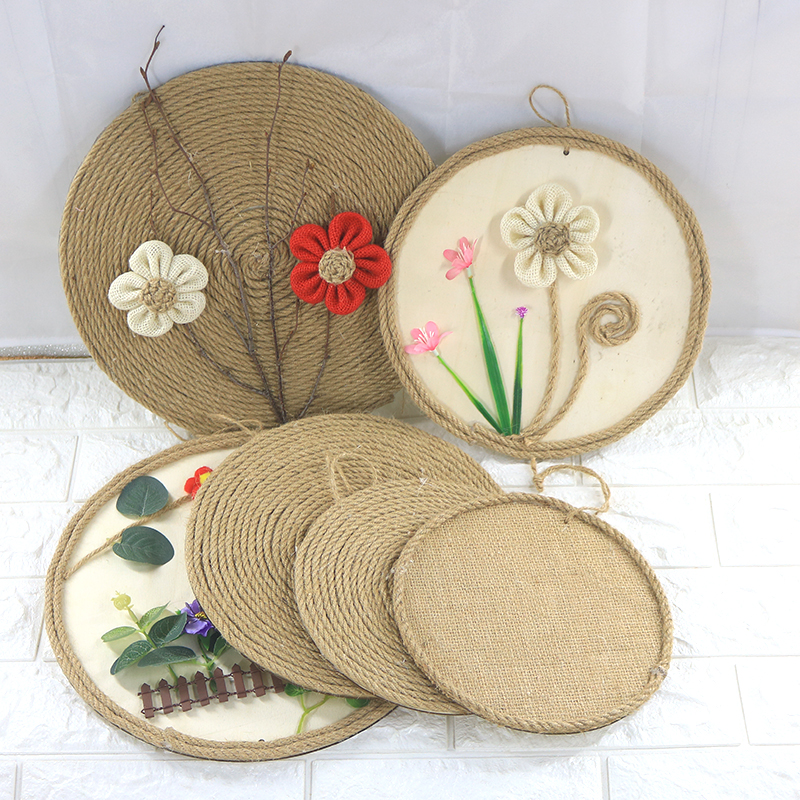 森系挂饰麻绳圆盘壁饰幼儿园教室墙面装饰布置环创手工材料壁吊饰