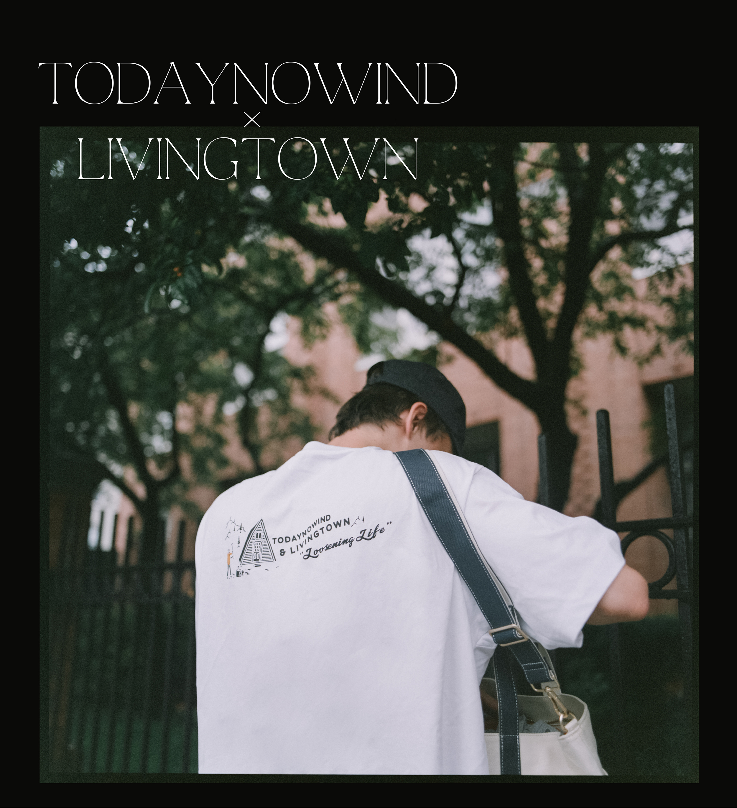 todaynowind x livingtown 户外露营短袖T恤 宽松小领口夏季TEE