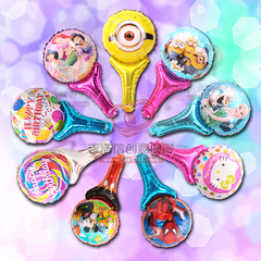 卡通球拍气球 儿童派对装扮生日宝宝小孩气球玩具幼儿园布置用品