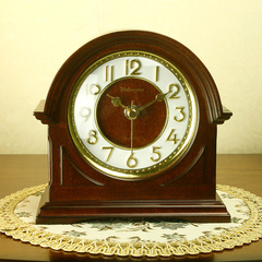 威灵顿坐钟经典高档木质复古欧式卧室石英钟表座钟客厅静音小台钟