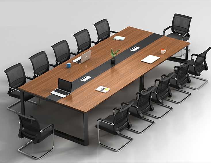 时尚钢架会议桌