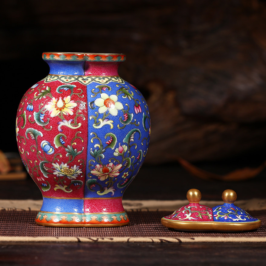 【直供】故宫传承人 阳士琦花纹合欢瓶 拍作品送1:1鸡缸杯