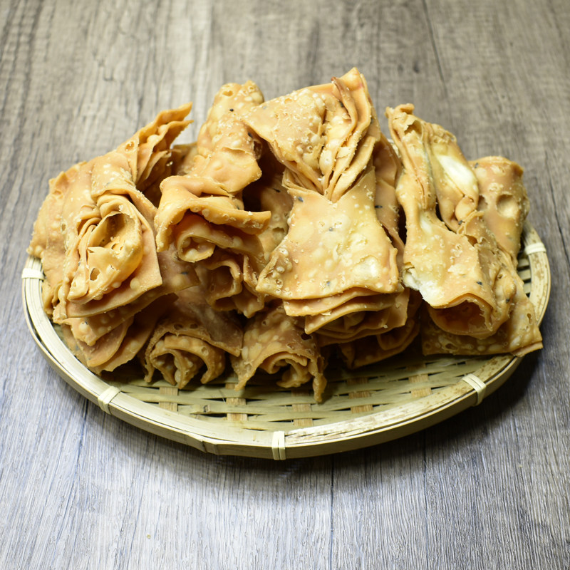 湖北天门特产传统手工翻饺子香酥麻叶子休闲零食年货油炸麻花小吃