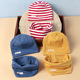 春秋冬季儿童帽子围脖套装男女童宝宝纯色套头全棉围巾两件套保暖