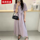 莱赛尔棉麻泡泡袖连衣裙女欧洲站2025夏装新款欧货女装A字裙子潮
