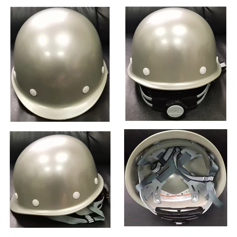 灰色建筑工人高强度劳保安全帽透气贵宾领导监理头盔内衬定制印字