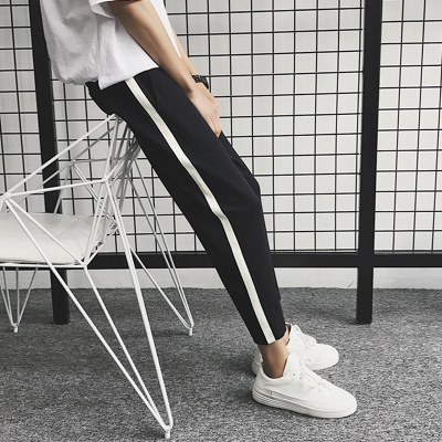 夏季ulzzang九分裤港风bf原宿风9分休闲裤chic裤子男韩版潮流修身|msdalam kategori Pakaian Lelaki, seluar santai - dari Buy2taobao.com untuk memberikan perkhidmatan ejen Taobao profesional membeli