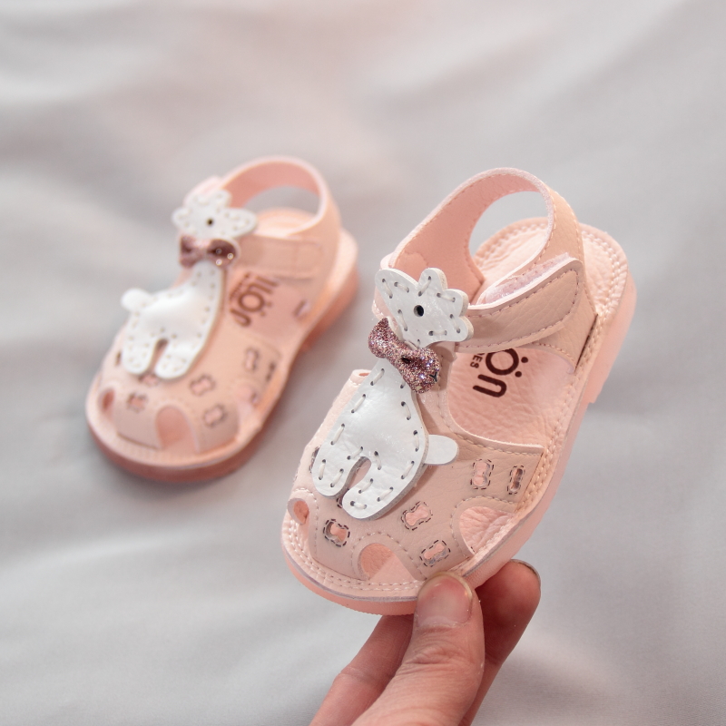 宝贝凉鞋女童公主鞋0-2岁2023夏季新款婴儿凉鞋软底防滑学步鞋