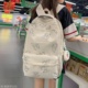 高中生书包初中女生高颜值小众ins风休闲简约双肩包大学电脑背包