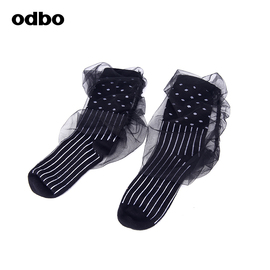 odbo/欧迪比欧2019春季新款原创设计师品牌黑白女装时尚袜子