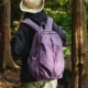 双肩包女士轻便休闲包书包初中女生高级感紫色户外登山包男生背包