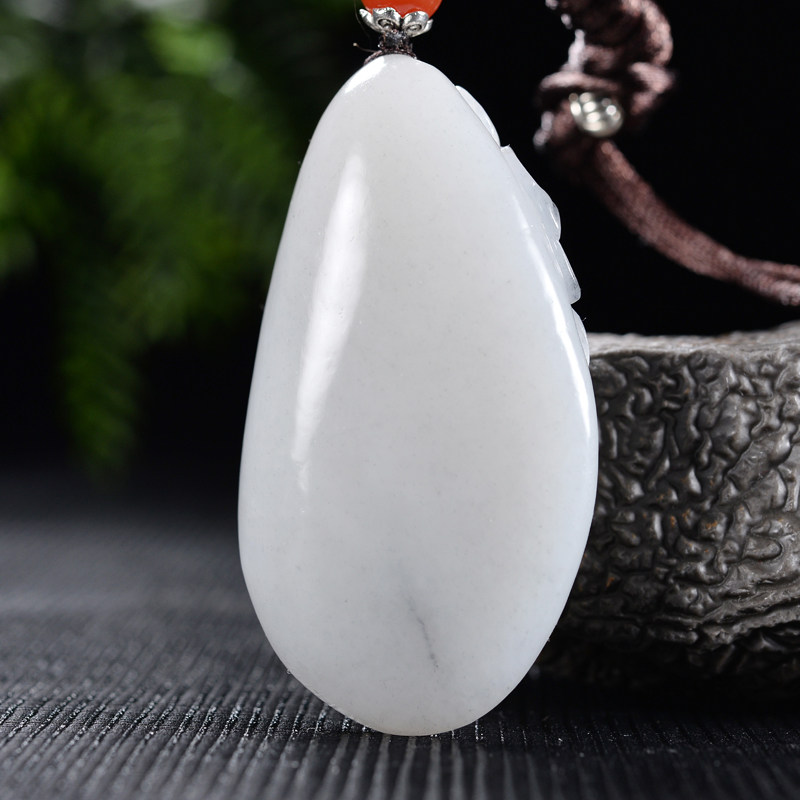 【飘烟青色】和田玉挂件 喜福如意 64克