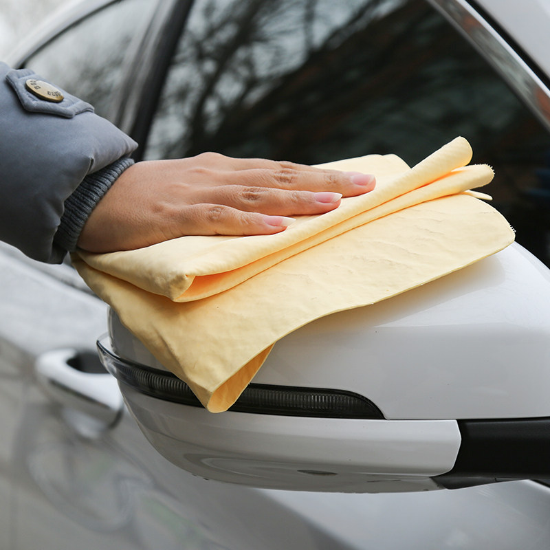 绿之源洗车毛巾不伤车用仿鹿皮擦车布专用不掉毛麂皮巾多功能抹布