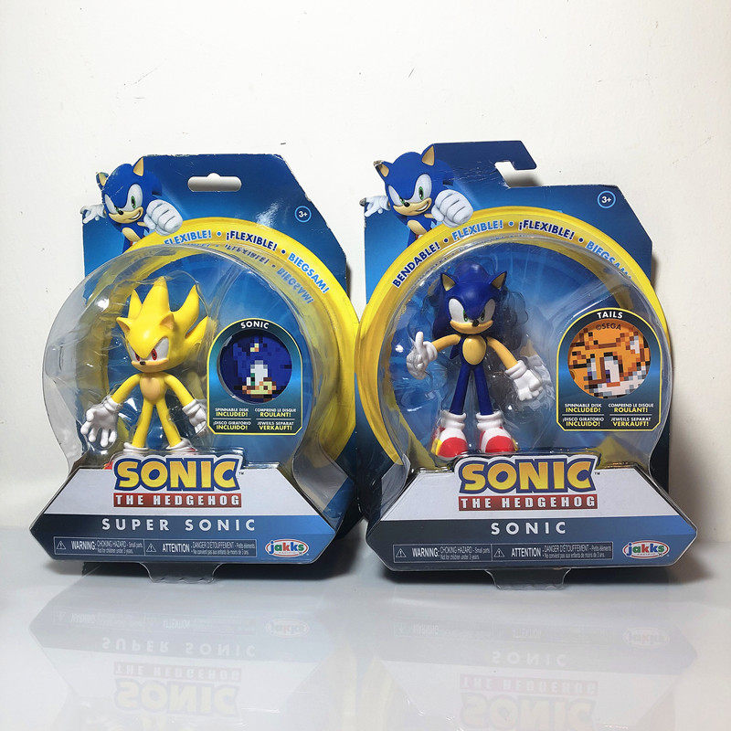 jakks杰克仕正版黄金 索尼克3.75寸铁线公仔可动收藏模型手办摆件