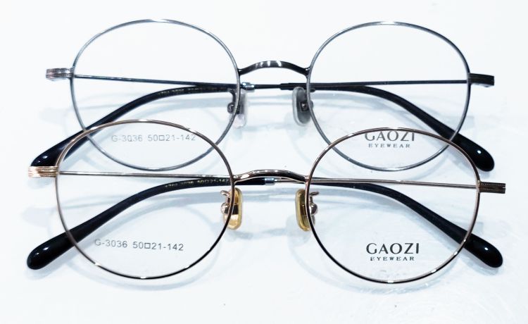 男女通用框圆框镜架/GaoZi高姿 3036 斯文复古精致时尚近视眼镜架