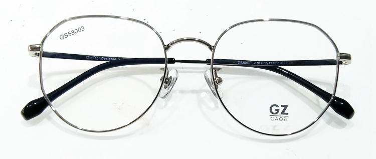 男女通用多边椭圆镜架/GaoZi高姿 58003 双色复古精致全框眼镜架