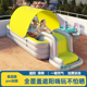 家用户外带遮阳棚滑滑梯婴儿童可折叠大型自动充气游泳池玩具家庭