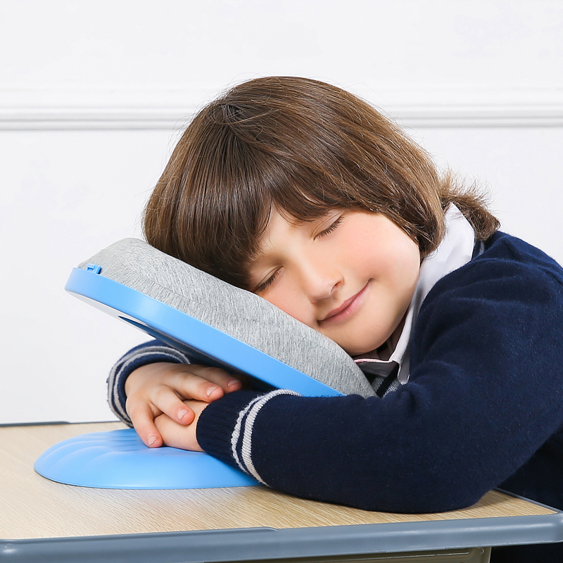 便携小学生午睡枕头可调节趴睡神器教室办公室趴枕折叠午休枕颈椎