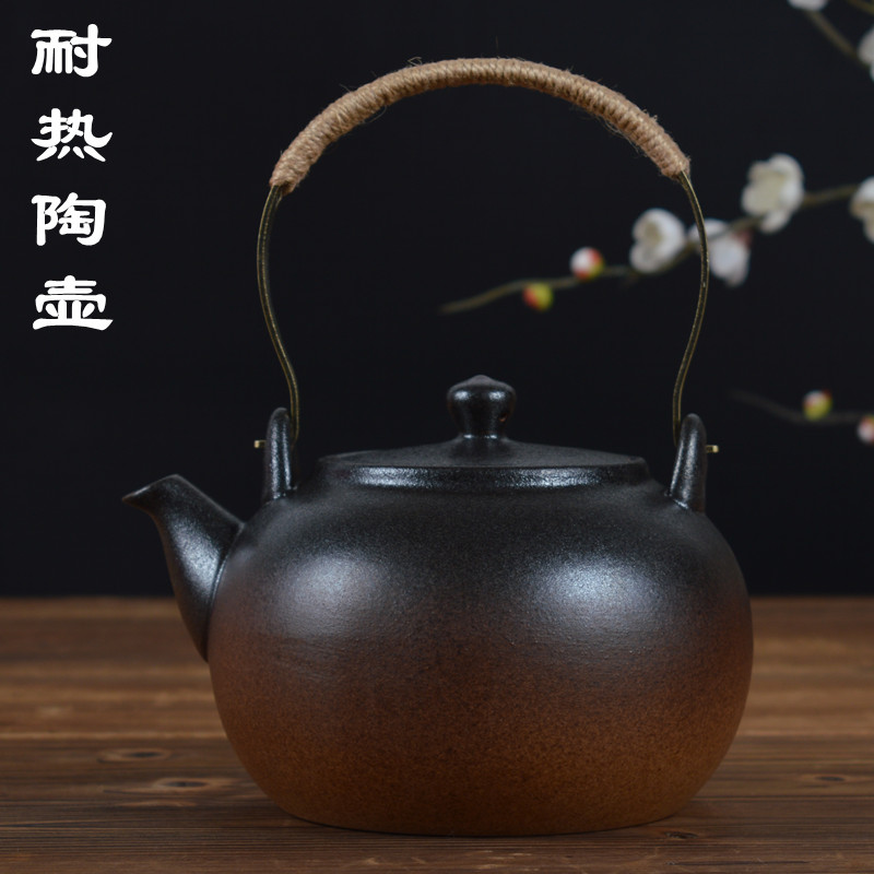 家用紫砂明火茶壶养生天燃气灶烧水电陶炉煮茶器提梁长柄泡茶陶壶