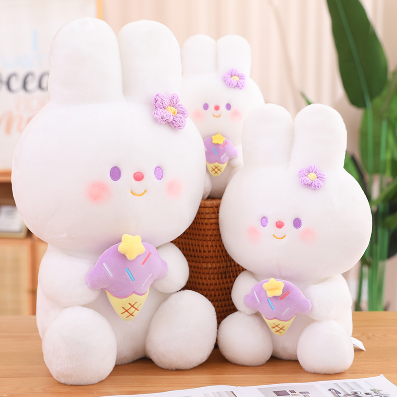 可爱大白兔毛绒玩具公仔儿童安抚玩偶小兔子布娃娃情人节礼物女孩