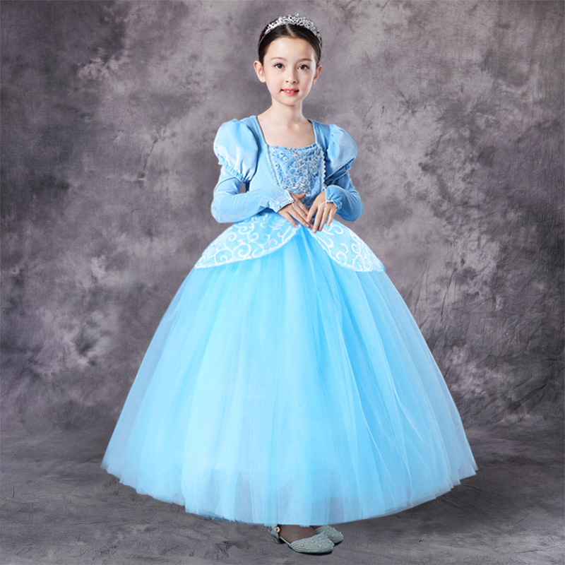 乐克乐克童装的优惠券大全—灰姑娘公主裙女童连衣裙冰雪奇缘仙蒂公主