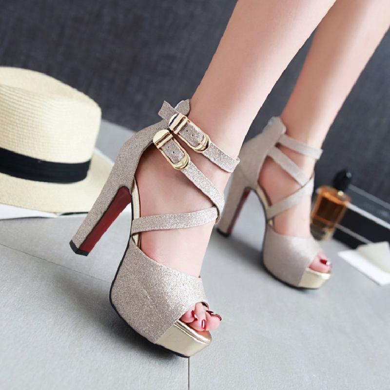 2018 Summer style Miss Gao Gen sandals Korean Edition comfortable With crude Water table sandals Fashion shoesin the Women's Shoes, Sandals category - from Buy2taobao.com to provide professional Taobao agent buy service