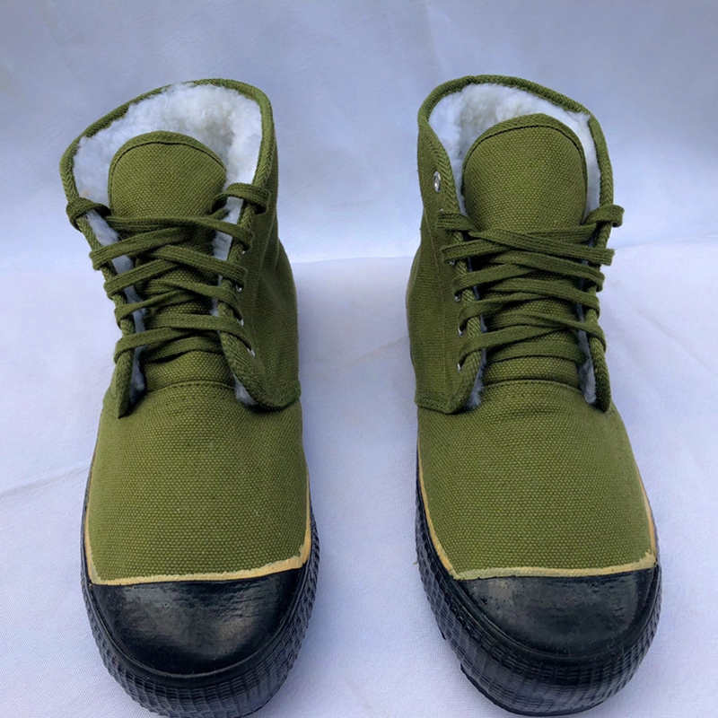 际华3537军工高腰帮保暖解放鞋冬季棉鞋劳保工作工地干活农田耐磨