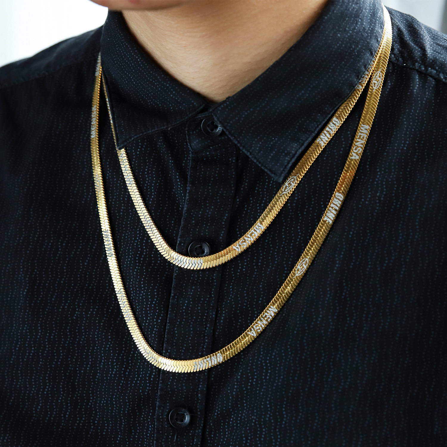 特价嘻哈金链子_欧美ins街头霸气鱼骨链单粗金链子嘻哈项链潮男hiphop