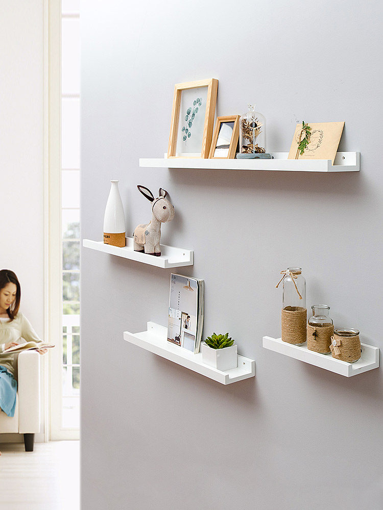 一折一字板搁板书架实木