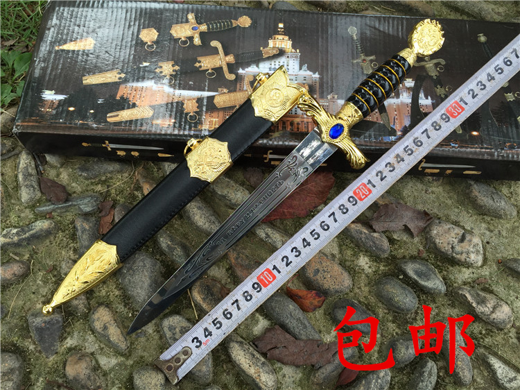 西洋剑精品十字剑影视动漫剑礼品道具工艺刀剑短剑未开刃在类目 特色手工艺, 地区民间特色手工艺, 刀剑相关, 刀剑中 - 来自Buy2taobao.com提供专业的淘宝代购服务