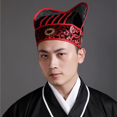成人汉服梁冠魏晋五梁进贤通天高山远游冠汉古装帽子