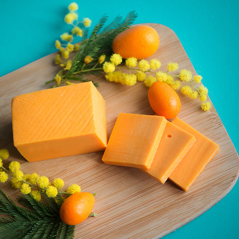 美国美迪橙色黄色车打 红车达芝士红切达奶酪500g cheddar cheese