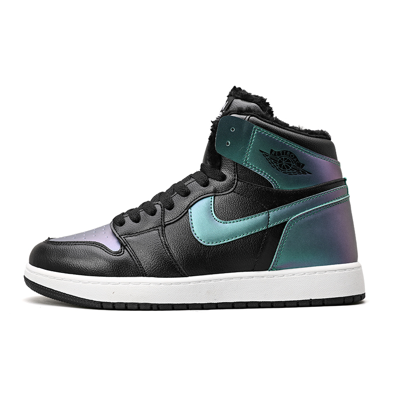 aj联名变色龙高帮鞋男运动鞋秋冬季空军一号板鞋韩版百搭加绒棉鞋