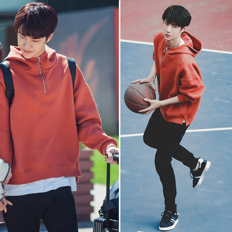 吴亦凡同款衣服女_王一博同款衣服卫衣女休闲百搭春秋潮牌韩版学生