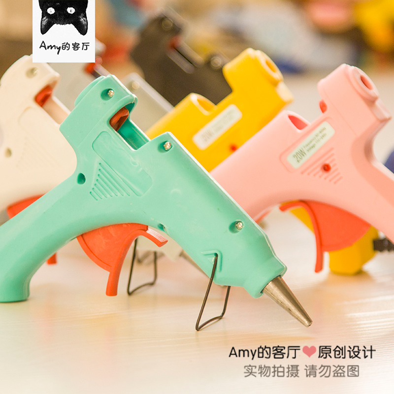 包邮不织布手工布艺家用热熔胶枪20w工具配7mm胶棒彩色高粘强力在类目 居家布艺, 缝纫DIY材料、工具及成品, 热熔胶枪中 - 来自Buy2taobao.com提供专业的淘宝代购服务